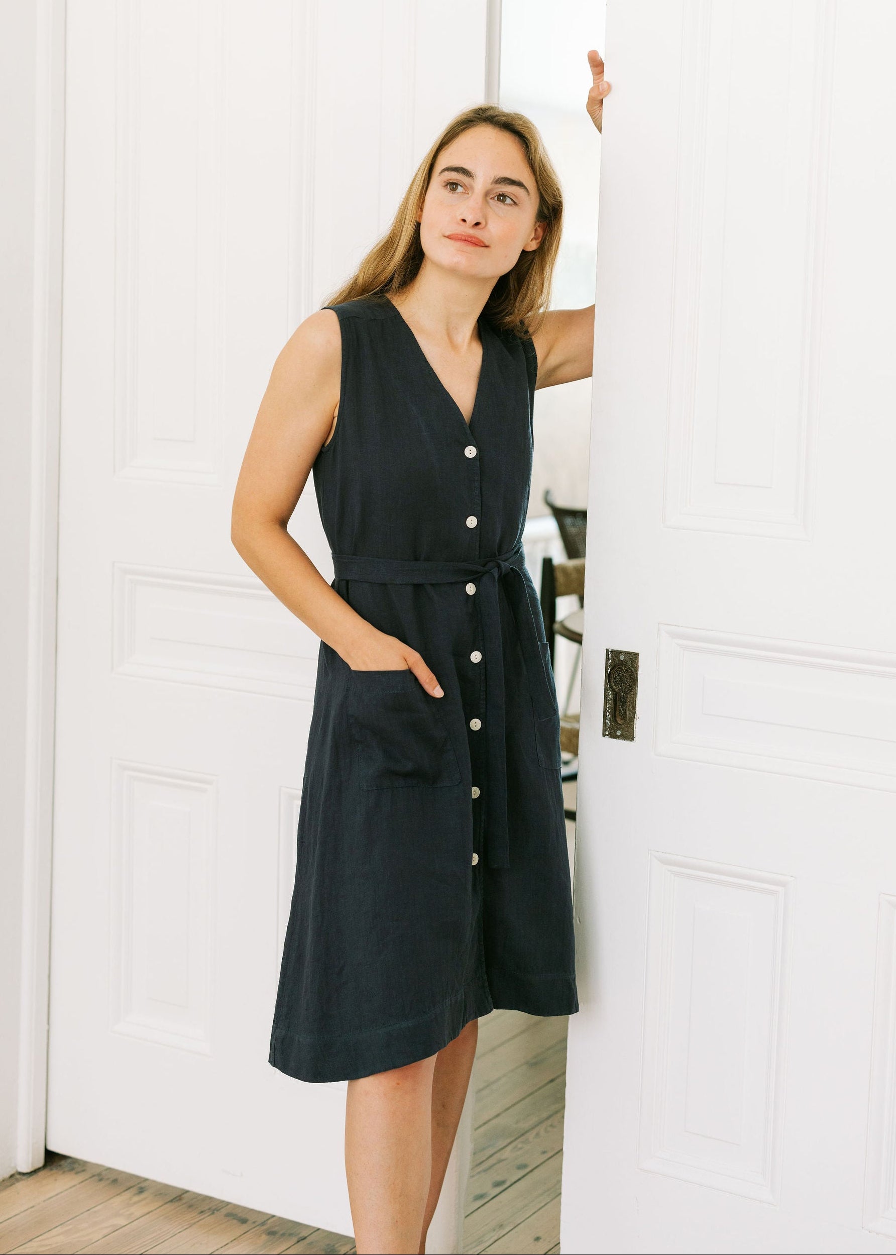 The Stella Dress in Navy