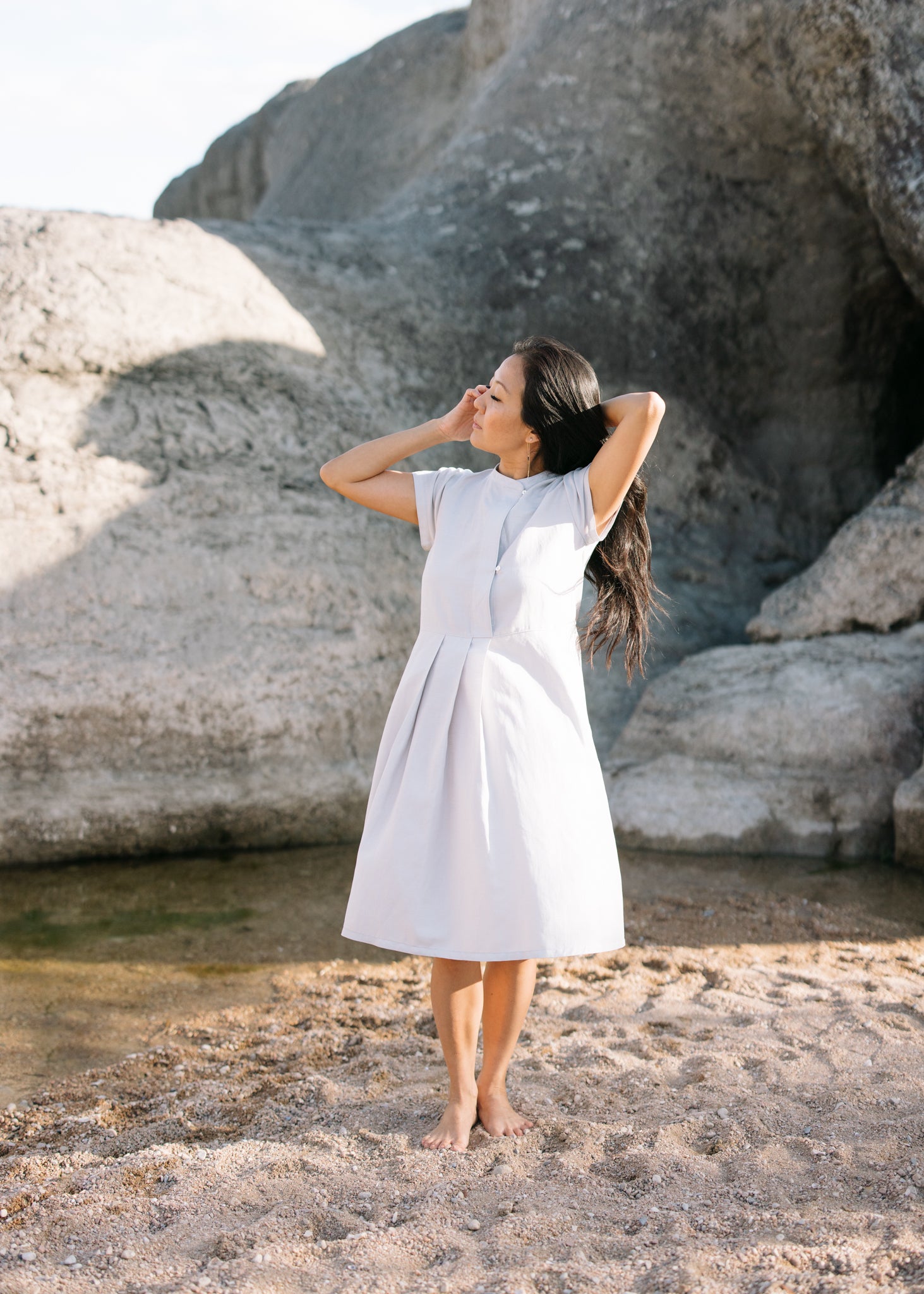 The Sera Dress in Light Grey