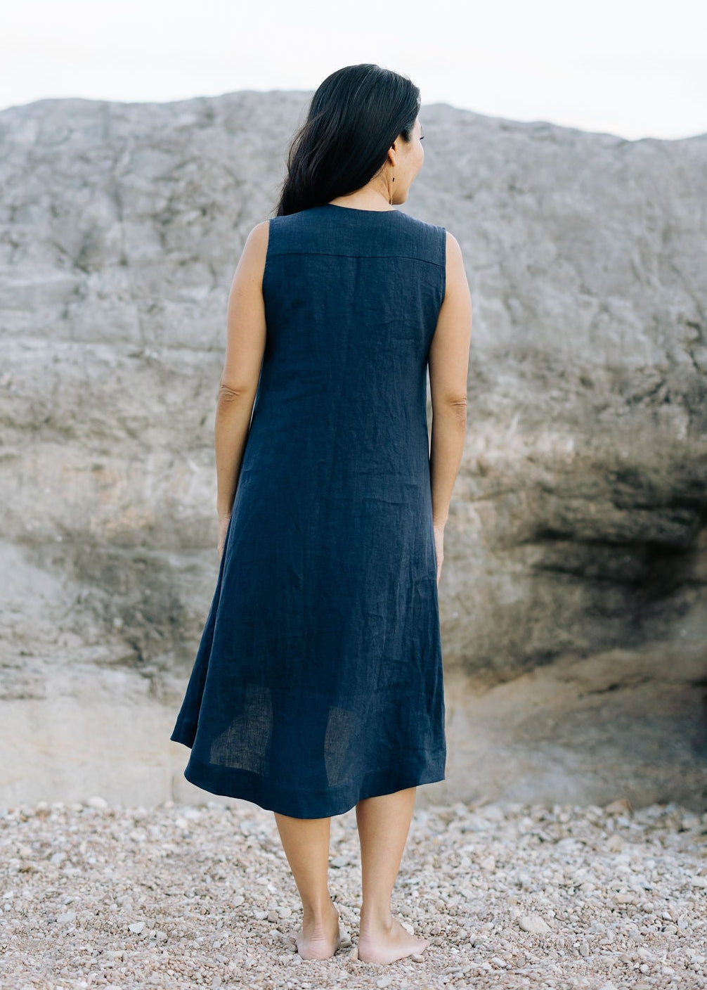 The Stella Dress in Navy