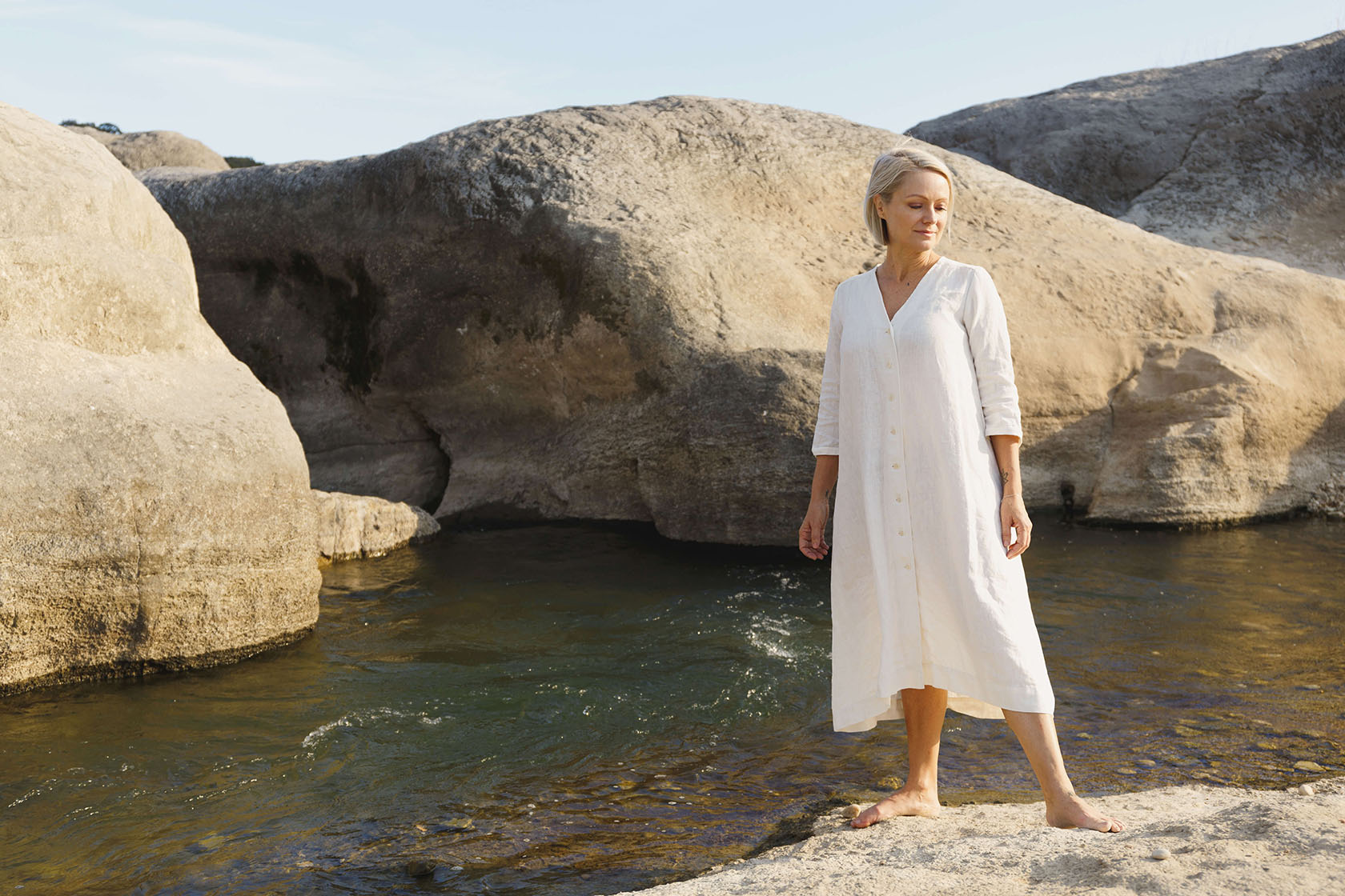 Together Segal White Sienna Dress in Pedernales Falls