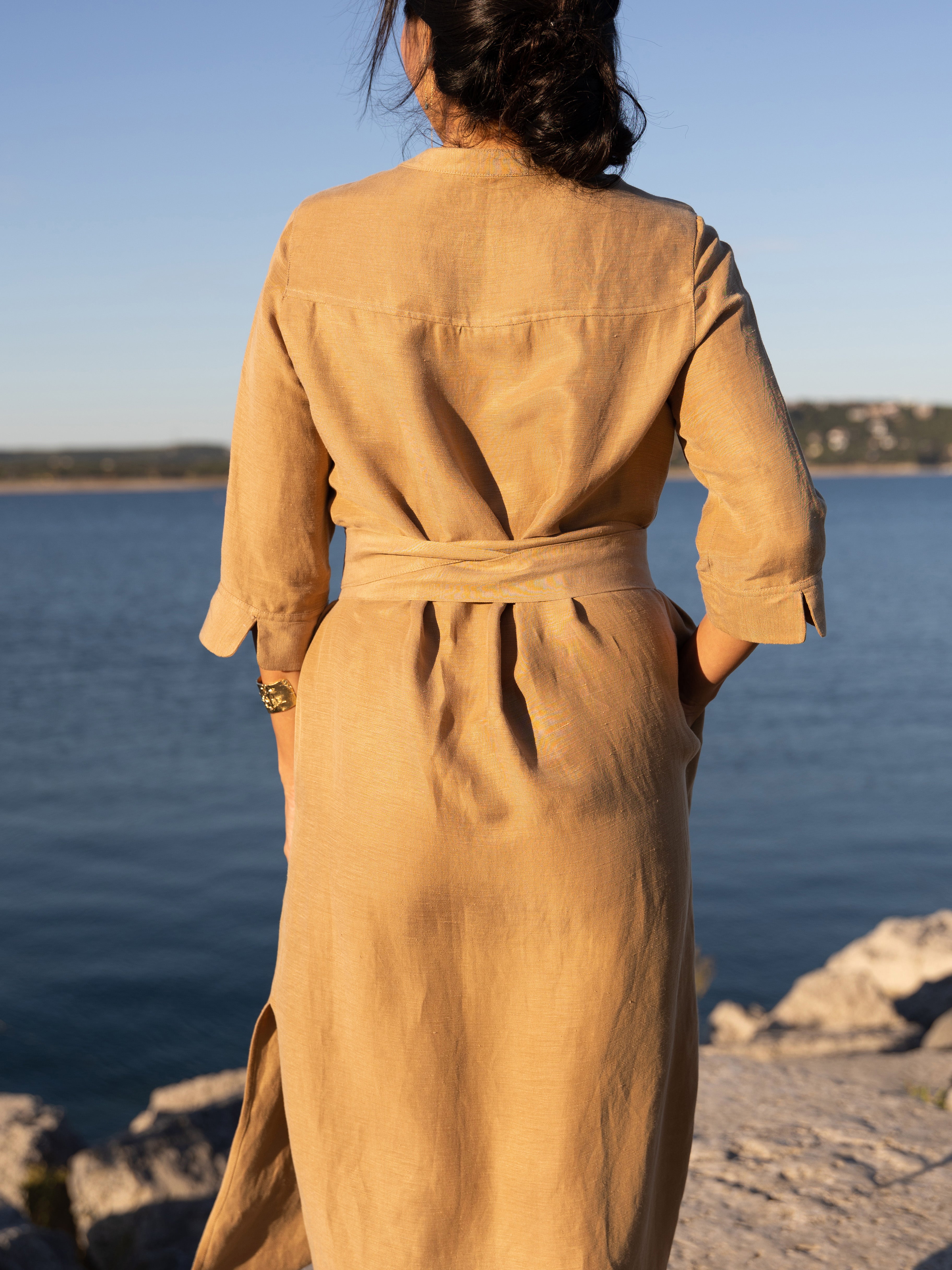 The Mara Dress in Camel