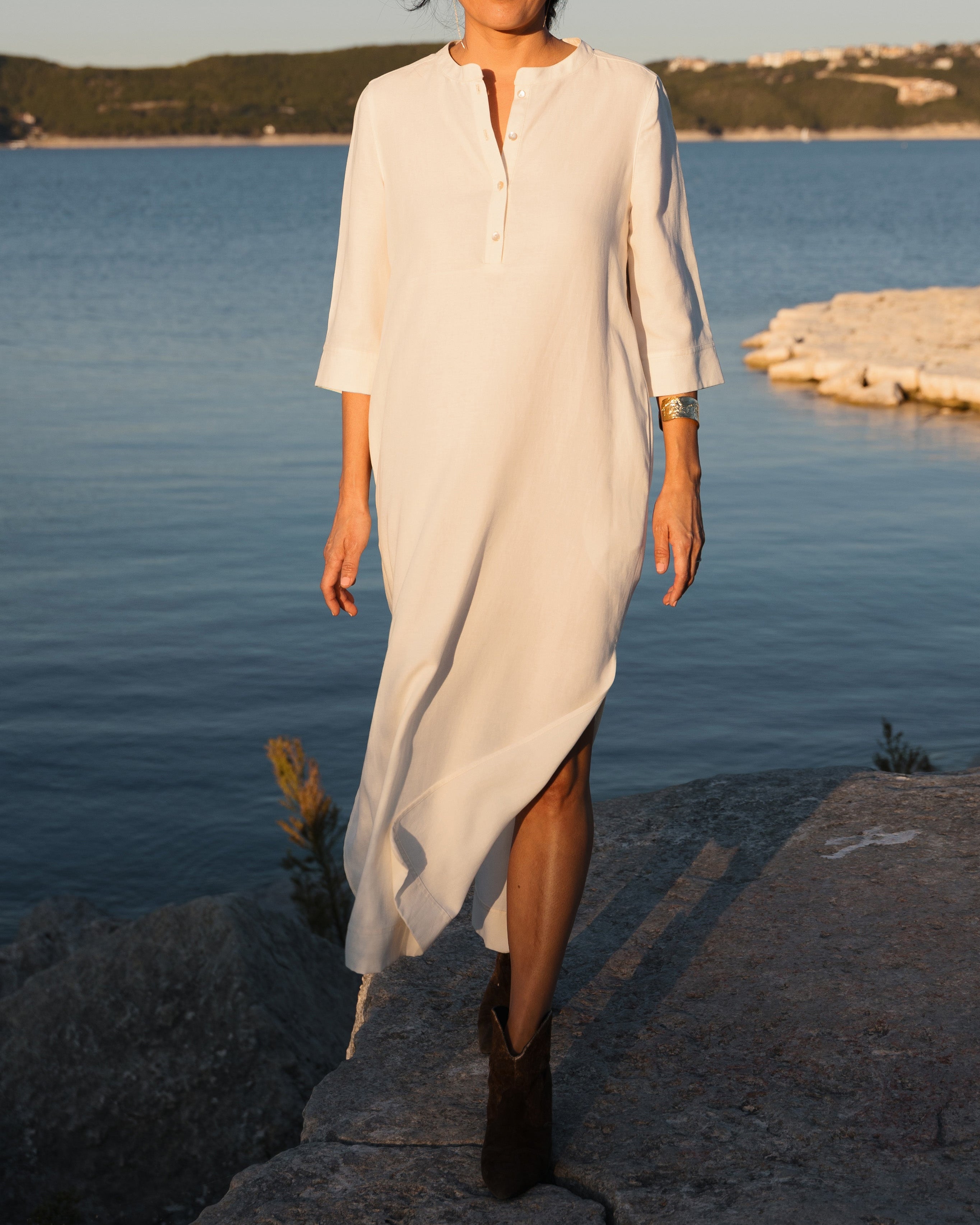 The Mara Dress in Winter White
