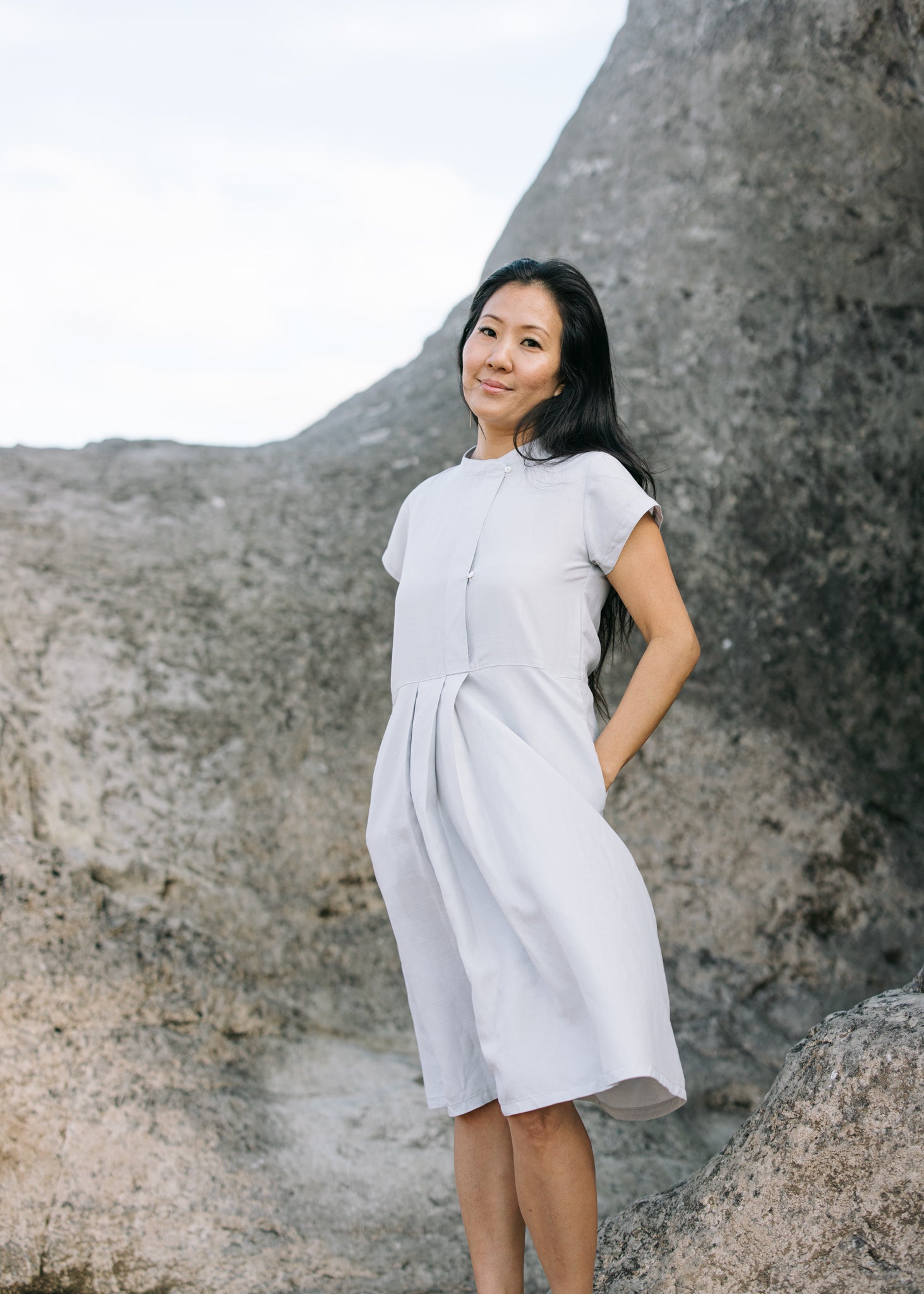 The Sera Dress in Light Grey