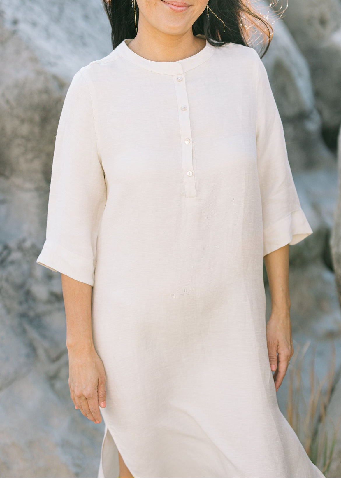 The Mara Dress in Ecru