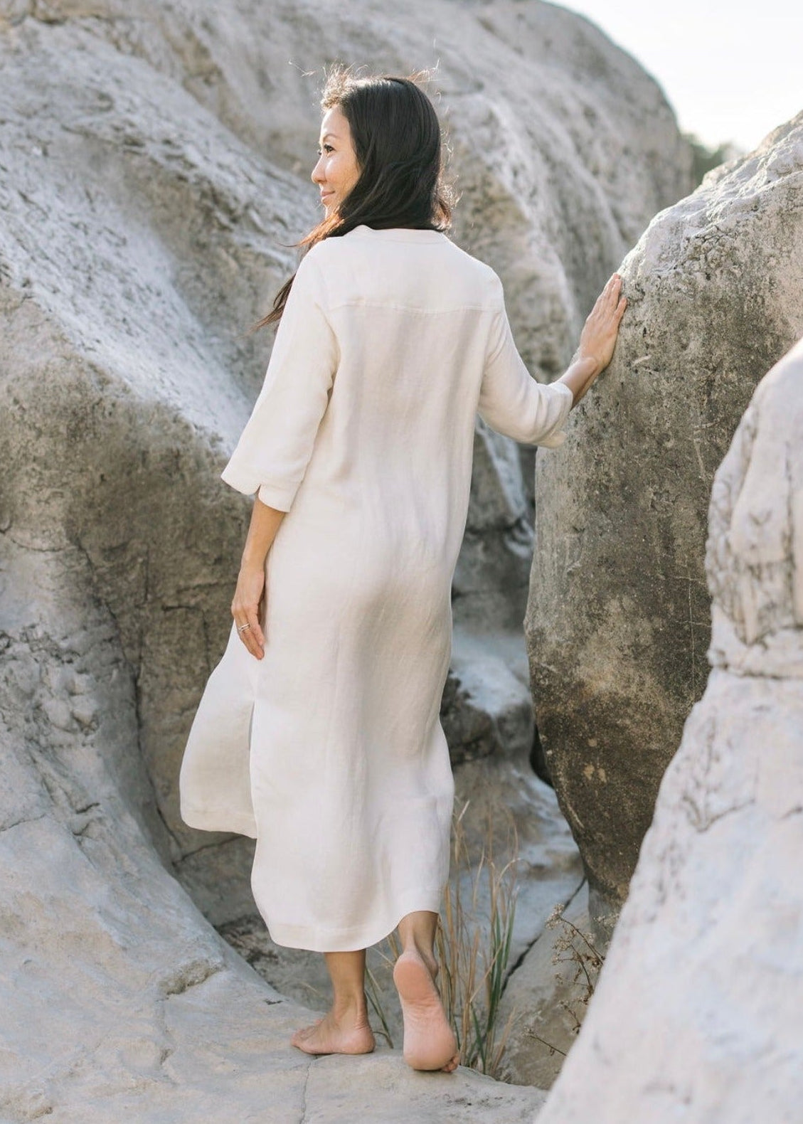The Mara Dress in Ecru